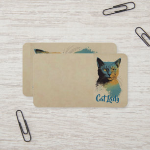 Cat Lady Business Card Visitenkarte