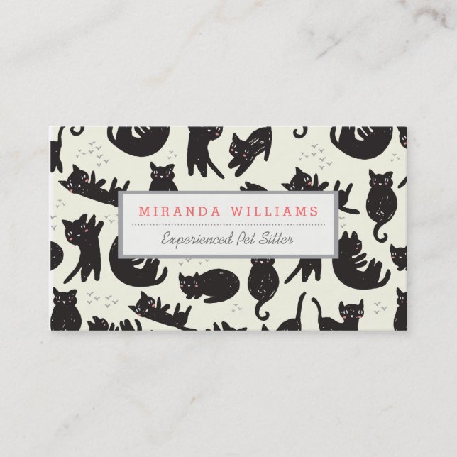 Cat Lady Business Cards Visitenkarte (Vorderseite)