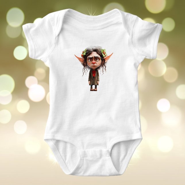Cat Lady Christmas Elf Baby Bodysuit Baby Strampler (Von Creator hochgeladen)