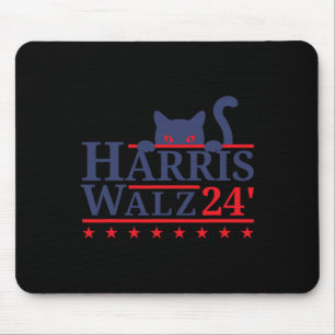 Cat Lady for Kamala Harris Tim Wazheimer 2024 Mousepad