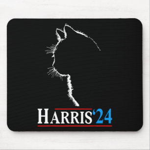 Cat Lady Funny Cat Ladys for Kamala Harris 2024 Mousepad
