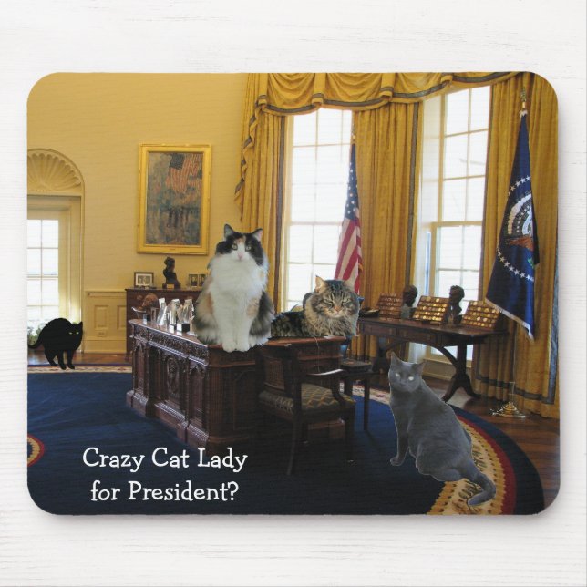 Cat Lady für den Präsidenten Mousepad (Vorne)