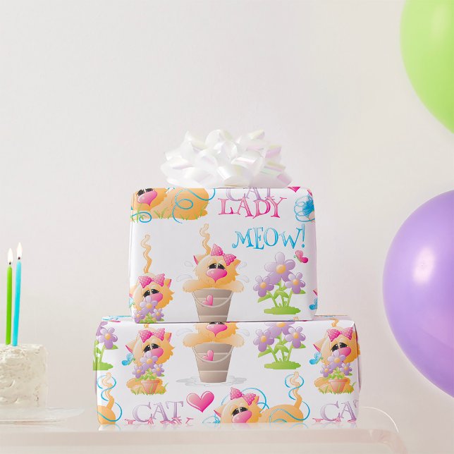 Cat Lady Geschenkpapier (Von Creator hochgeladen)