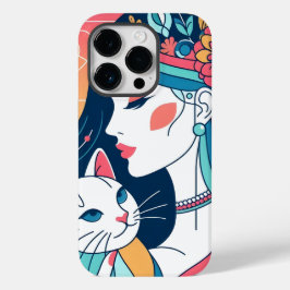 Cat Lady Graphic Illustration Case-Mate iPhone 14 Pro Hülle