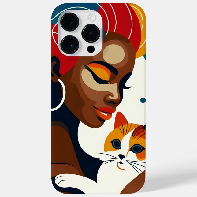 Cat Lady Graphic Illustration Case-Mate iPhone 14 Pro Max Hülle (Rückseite)