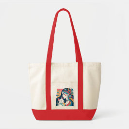 Cat Lady Graphic Illustration Tragetasche