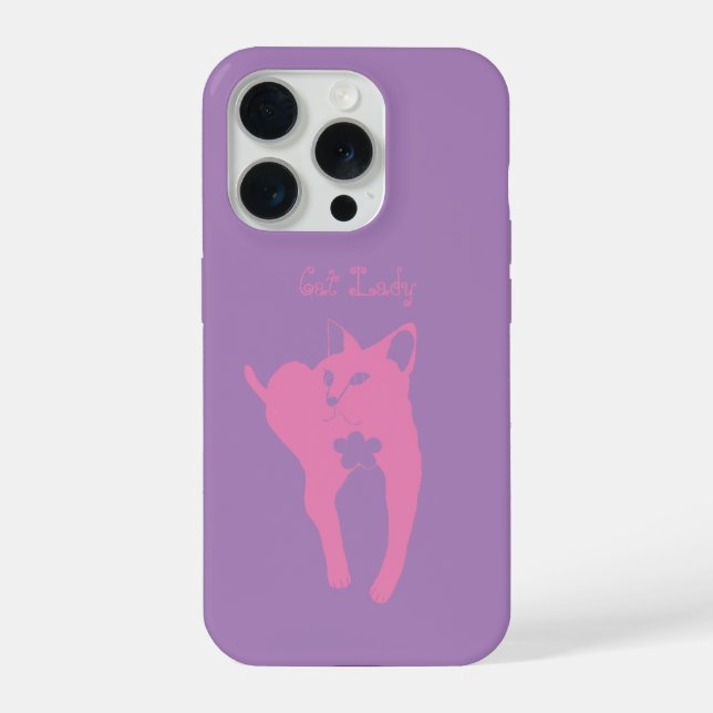Cat Lady iPhone Case iPhone 15 Pro Hülle (Rückseite)