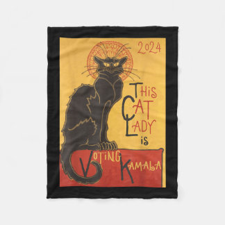 Cat Lady Kamala Le Chat Noir Funny Ballot Fleecedecke