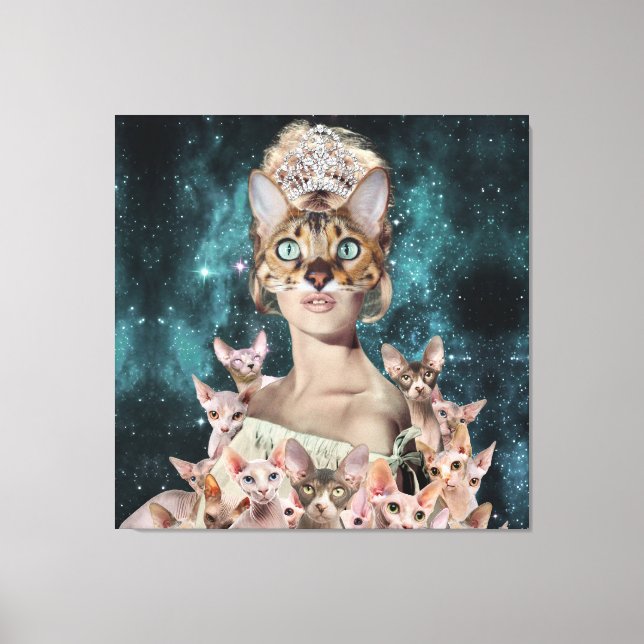 Cat Lady Leinwanddruck (Vorderseite)