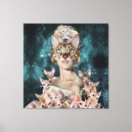 Cat Lady Leinwanddruck
