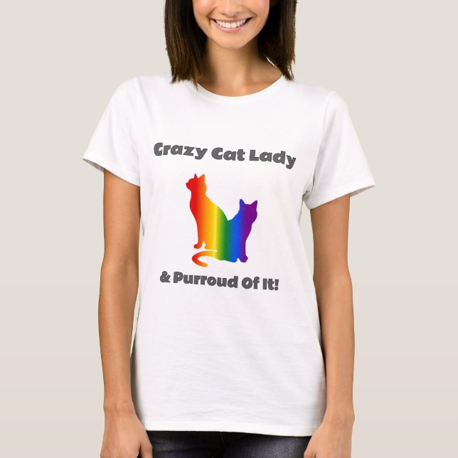 Cat Lady Pride T-Shirt (Vorderseite)