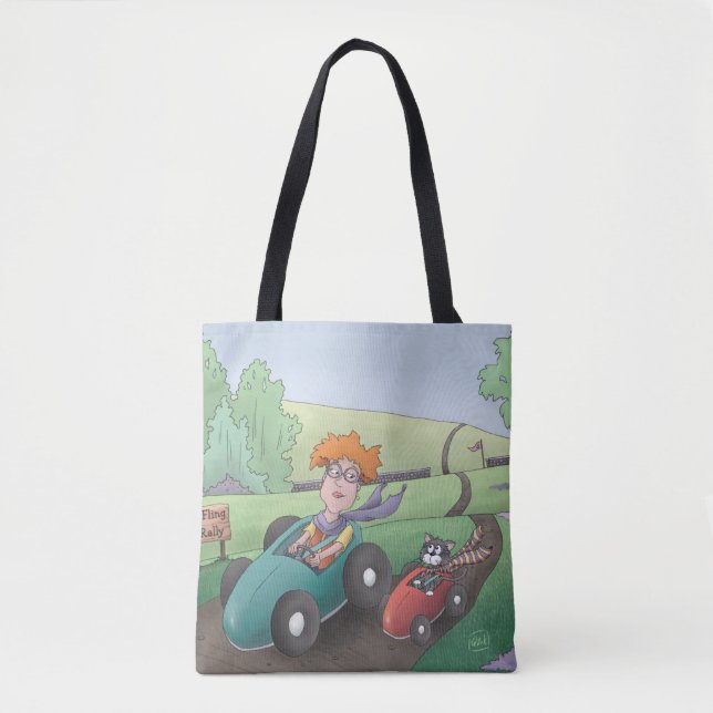Cat Lady Road Kundgebung Tote Bag Tasche (Vorderseite)