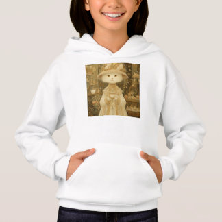 Cat Lady Snow – viktorianische Katze mit Teetasse Hoodie