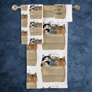 Cat Lady Starter Kit Badhandtuch Set