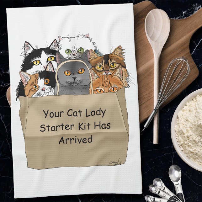 Cat Lady Starter Kit Geschirrtuch (Von Creator hochgeladen)