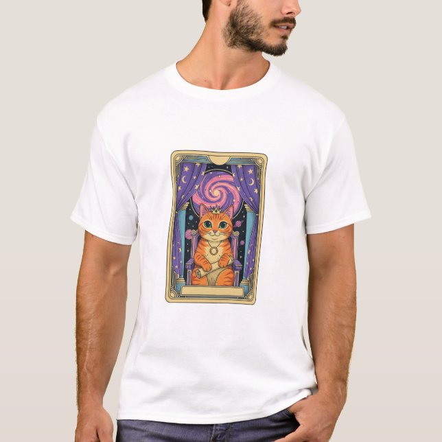 Cat Lady Tarot, Mystical cat, Queen Cat, T-Shirt (Vorderseite)