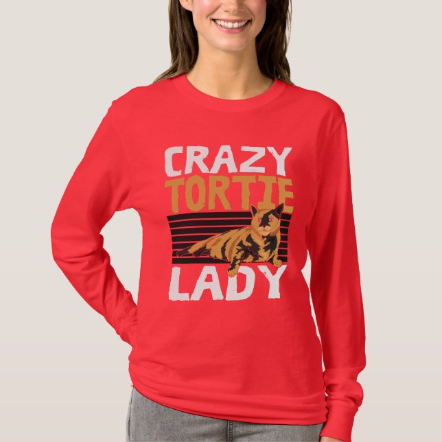 Cat Lady Tortie Hairless Feline Mama T-Shirt (Vorderseite)