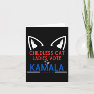 Cat Lady Voting Kamala Harris Mama Abstimmung Blau Karte