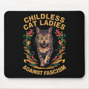 Cat Ladys Against Faschism Funny Cat Feminist ein Mousepad