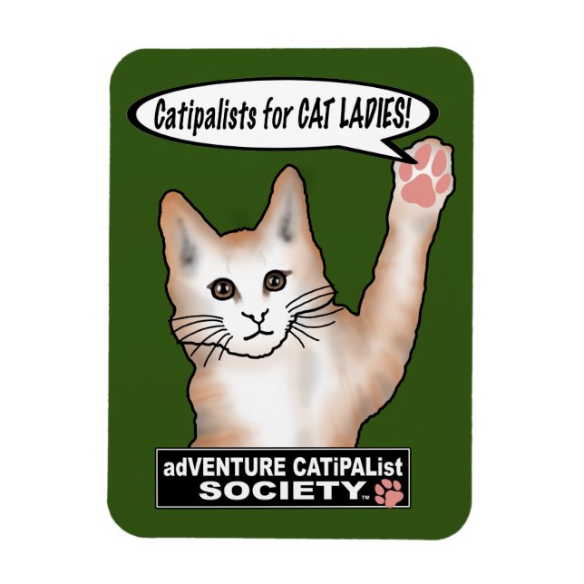 Cat Ladys Cat Flexible Foto Magnet (Vertikal)