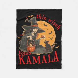 Cat Ladys Cat Lettering Positives lustiges Hallowe Fleecedecke