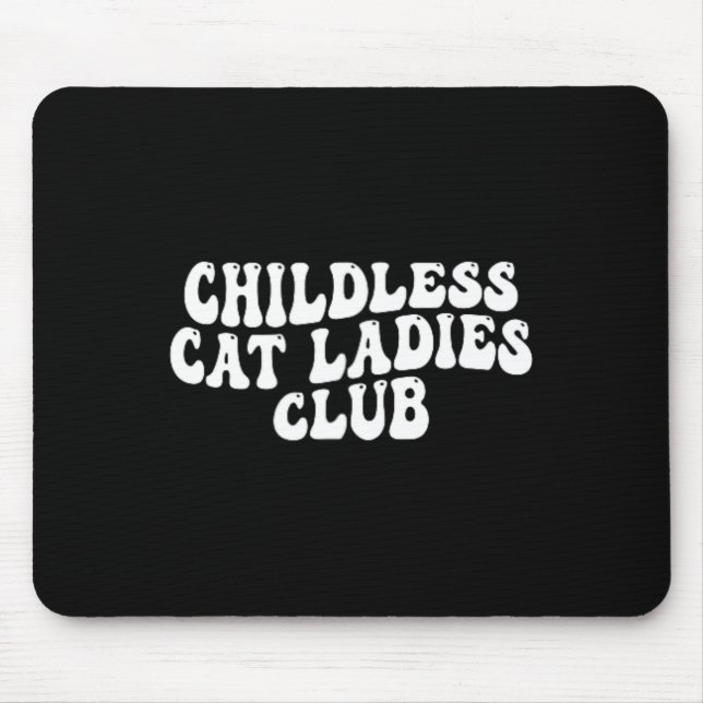 Cat Ladys Club Groovy Kinderlose Katze Lady 2024 Mousepad (Vorne)