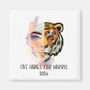Cat Ladys for Harris 2024 Magnet