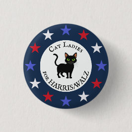 Cat Ladys for Harris/Walz Design Button