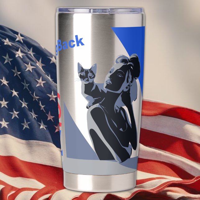 Cat Ladys for Harris Walz - Wir gehen nicht zurück Thermobecher (Von Creator hochgeladen)