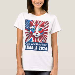 Cat Ladys for Kamala 2024 Demokrat T-Shirt