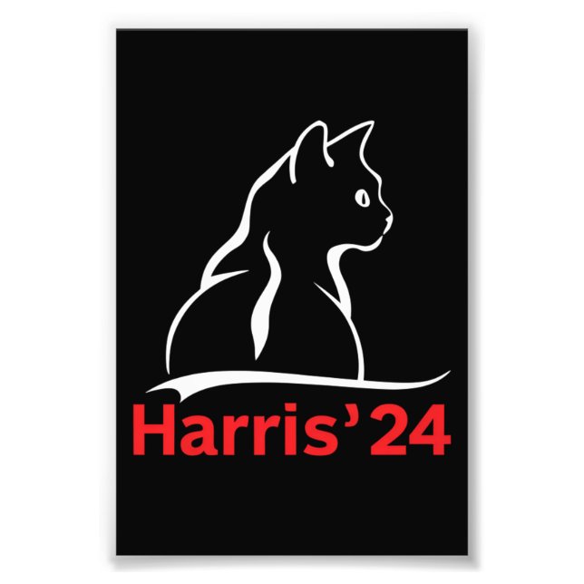 Cat Ladys for Kamala Cat 2024 Präsident Kamala Fotodruck (Vorne)