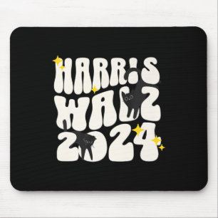 Cat Ladys For Kamala Funny Cat 2024 Präsident Kam Mousepad