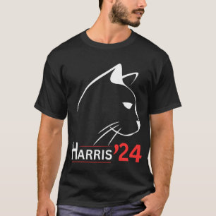Cat Ladys for Kamala Funny Cat 2024 Präsident T-Shirt