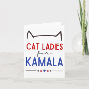 Cat Ladys for Kamala Funny Cat Lover Karte