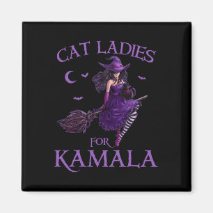 Cat Ladys for Kamala Harris 2024 Hexen Harris H Magnet