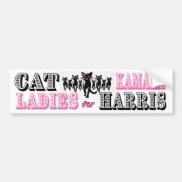 Cat Ladys for Kamala Harris Autoaufkleber