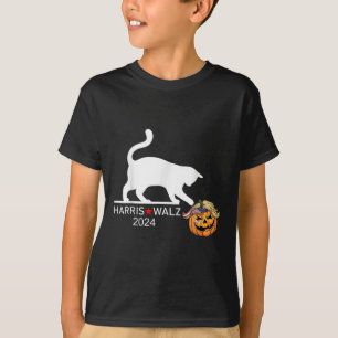 Cat Ladys for Kamala Harris Funny Trump Hair 2024 T-Shirt