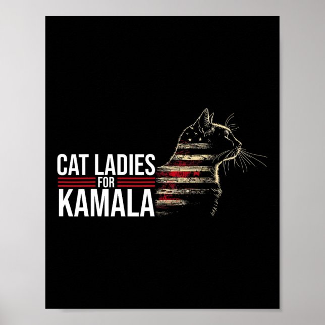 Cat Ladys for Kamala Poster (Vorne)
