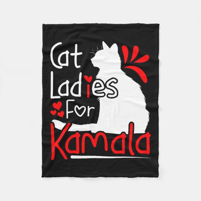 Cat Ladys for Kamala Silhouette Graphic Fleecedecke (Vorderseite)