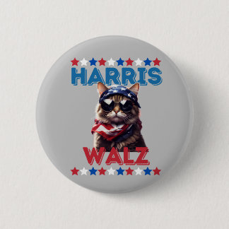 Cat Ladys Harris Walz Button