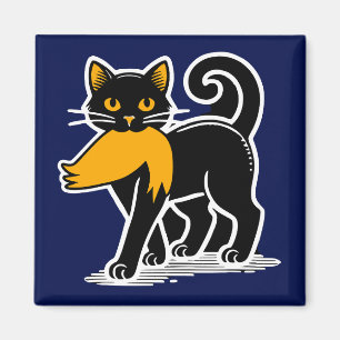 Cat Ladys Kamala Harris Walz 2024 Blue Magnet