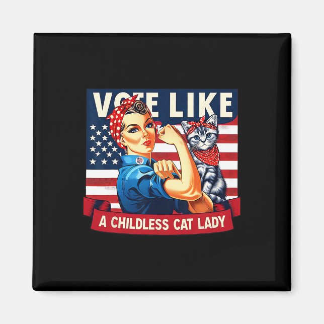 Cat Ladys stimmt über Kamala ab Magnet (Vorne)