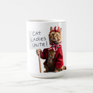 Cat Ladys Unite Kamala Harris, Präsident Funny Kaffeetasse