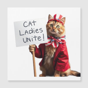 Cat Ladys Unite Kamala Harris, Präsident Funny Magnetkarte