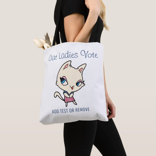 Cat Ladys Vote Script Funny Bold Niedlich Feminist Tasche (Von Nahem)