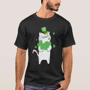 Cat Leprechaun Cat Kleeblatt St Patrick's Day 2 T-Shirt