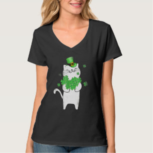 Cat Leprechaun Cat Kleeblatt St Patrick's Day T-Shirt
