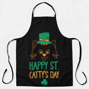 Cat Leprechaun   Happy St. Catty's Day Schürze