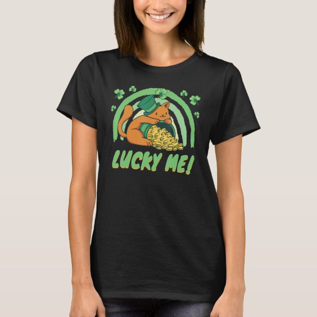 Cat Leprechaun Saint Patrick's Day Celebration T-Shirt (Vorderseite)