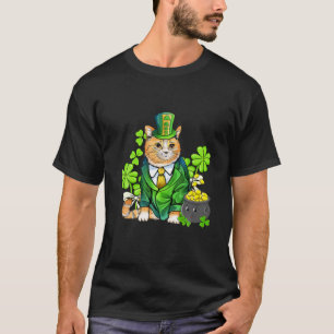Cat Leprechaun St Patricks Day Irish Kitty Kitten T-Shirt